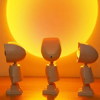 Astronaut Sunset Projection Lamp – Rechargeable Room Decor Light