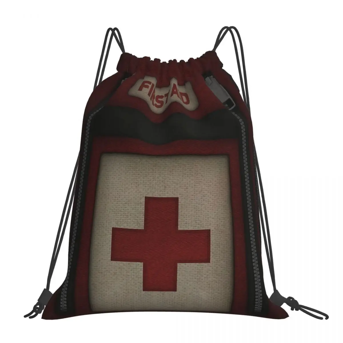 

First Aid Kit Backpacks Casual Portable Drawstring Bags Drawstring Bundle Pocket Sundries Bag Book Bags For Man Woman School