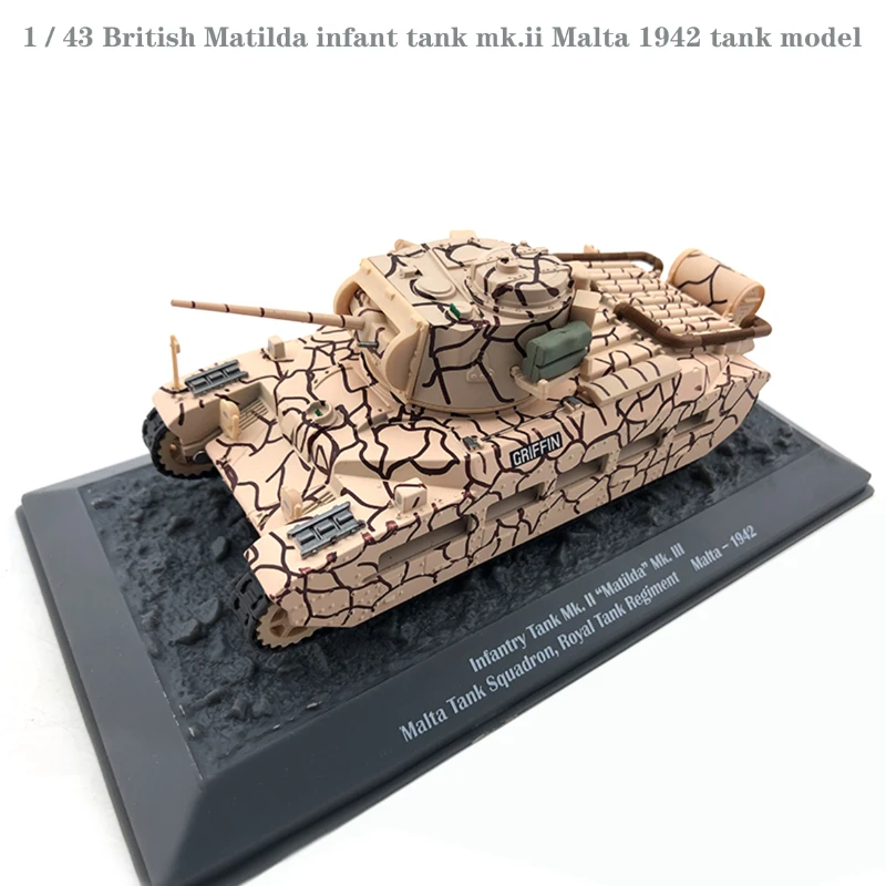 

Масштаб 1:43 Британский Танк для младенцев Matilda MK.II Мальта 1942 коллекция готовых изделий из сплава декоративные игрушки веер подарок