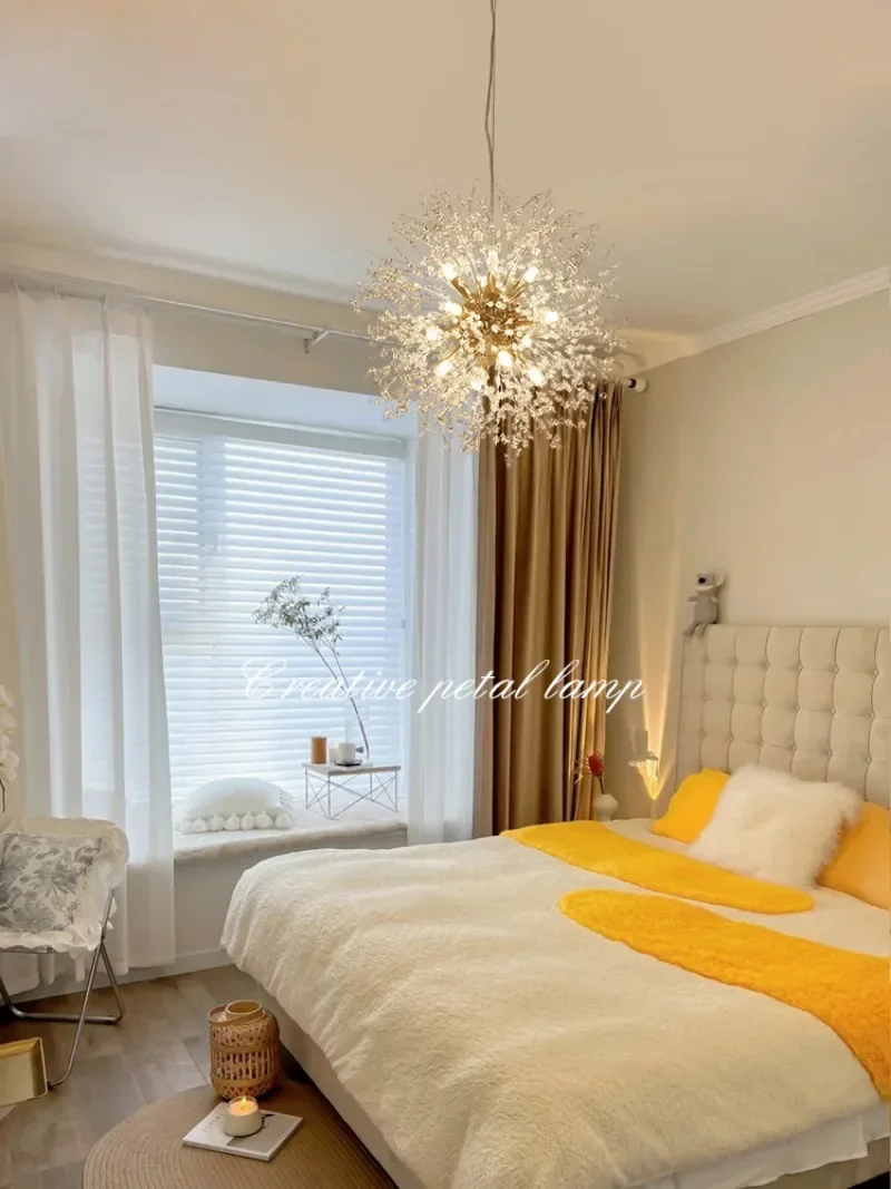 Description Picture 3 of item2023 Modern Crystal Dandelion Chandelier Lighting Pendant Lamp For Living Room Dining Room Home Decoration