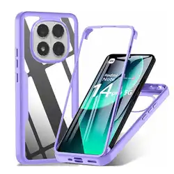 Durable 360° Full Body Case with Built - in Screen Protector Cover for Redmi note 15 Pro 4G (PURPLE)