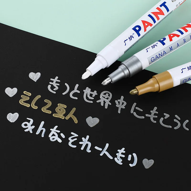 12 Colors Oil Based Permanent Marker Pens For Car Tire Lettering