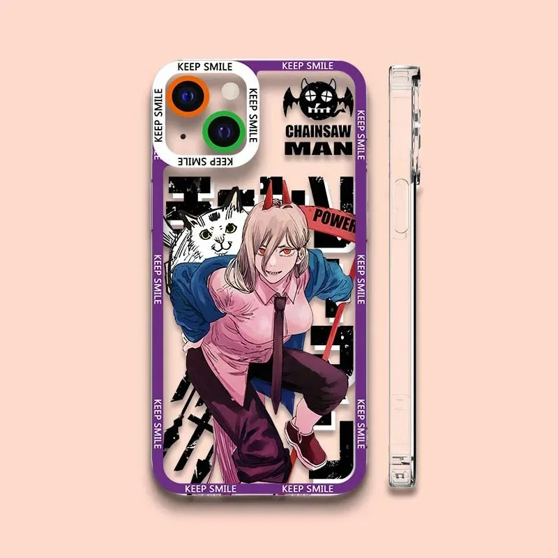 Chainsaw Mans Anime Themed Silicone Phone Case