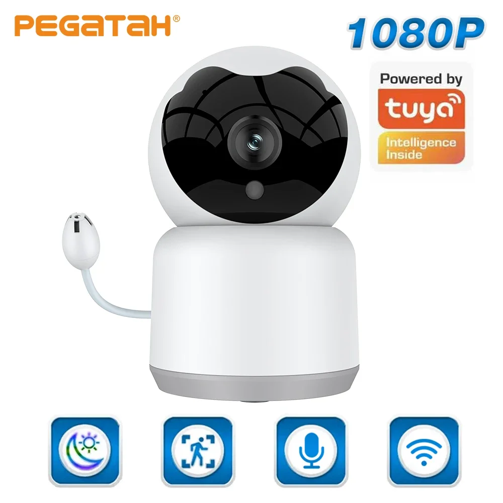 

PEGATAH HD 1080P Baby Camera Monitor Cameras Two Way Audio Baby Cry Detection Temerature Night Vision Wireless Indoor Camera