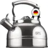 Food Grade Stainless Steel Teapot for Stove Top with Ergonomic Handle for Gas, Induction 1