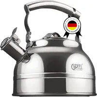 Food Grade Stainless Steel Teapot for Stove Top with Ergonomic Handle for Gas, Induction 1