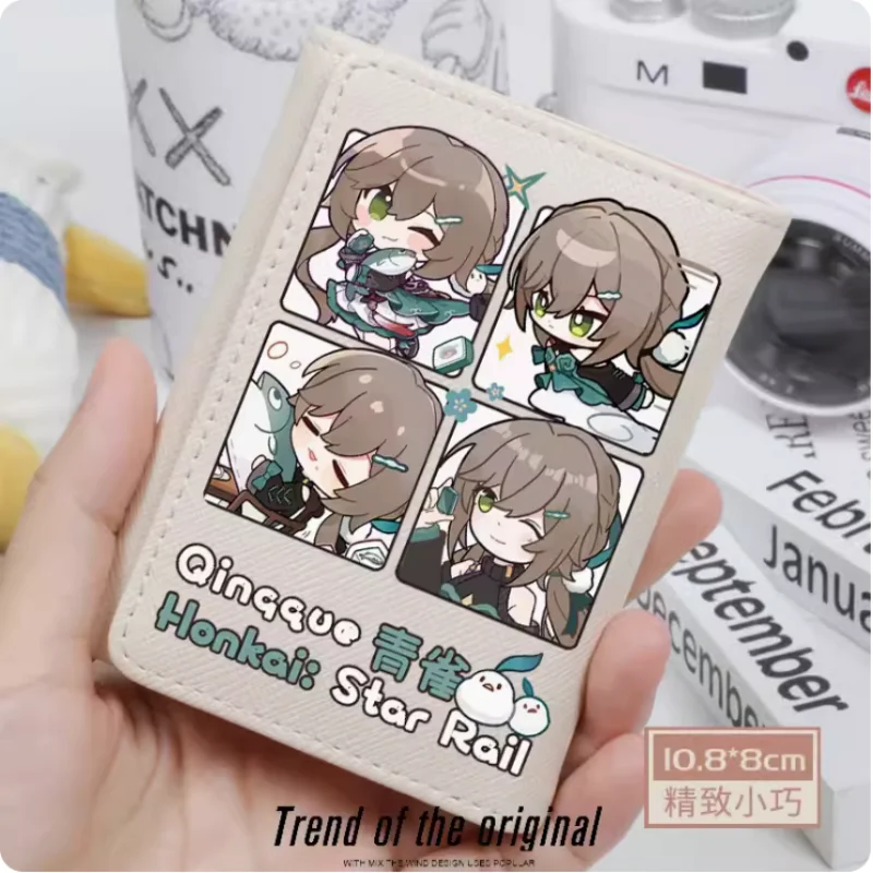 Anime Honkai: Star Rail Qingque Wallet Women Fold Bag Multi Card  Coin Pocket Holder Fashion Wallet Gift