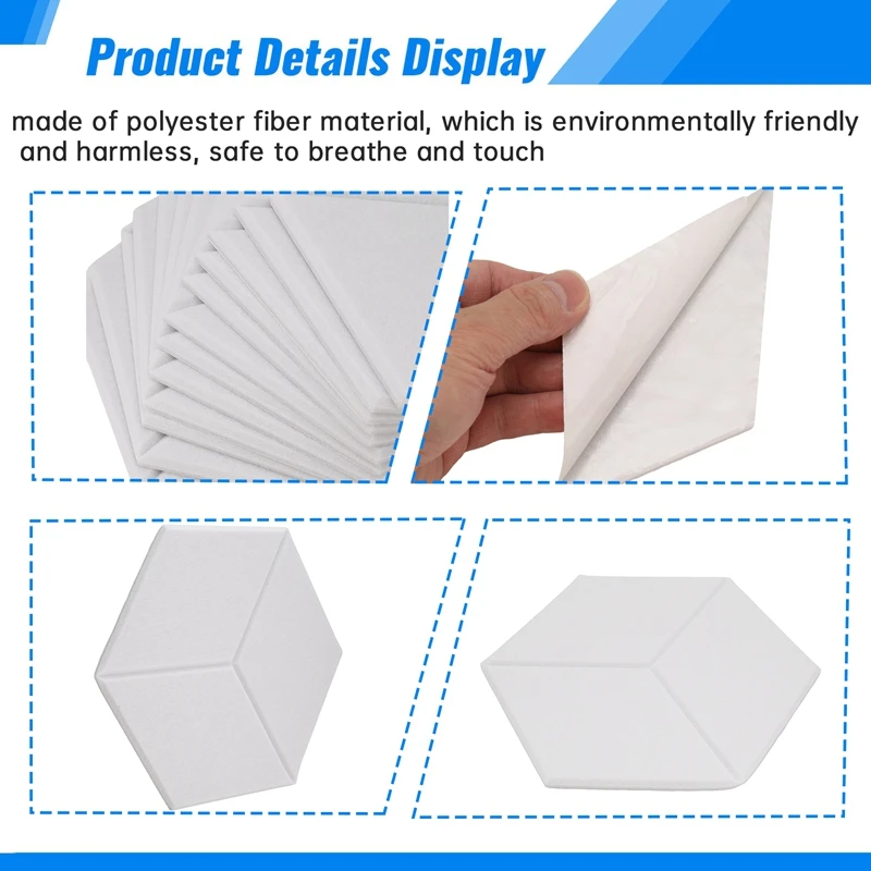 A17F-12 PACK Acoustic Foam,Self-Adhesive Sound Proof Panels,For Sound Insulation &Acoustic Treatment