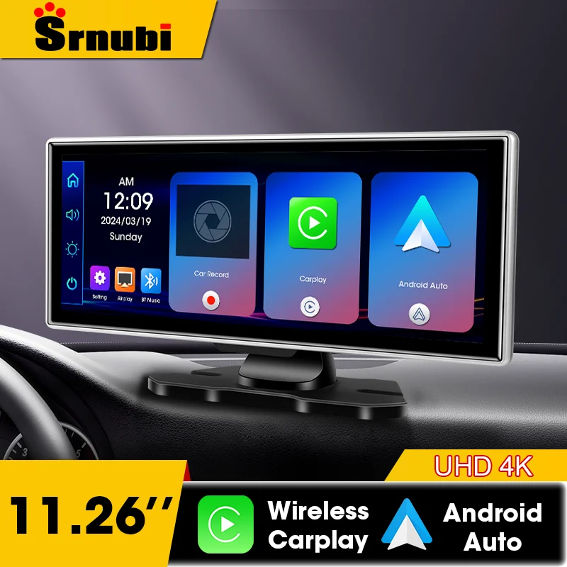 【新品】訳あり 11.26インチ　CarPlay &Android auto Amazon.com: 11.26 Inch Wireless CarPlay Screen for Car