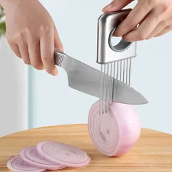 Onion needle artifact meat needle anti cutting hand multifunctional vegetable cutter lemon potato slicing aid kitchen gadgets