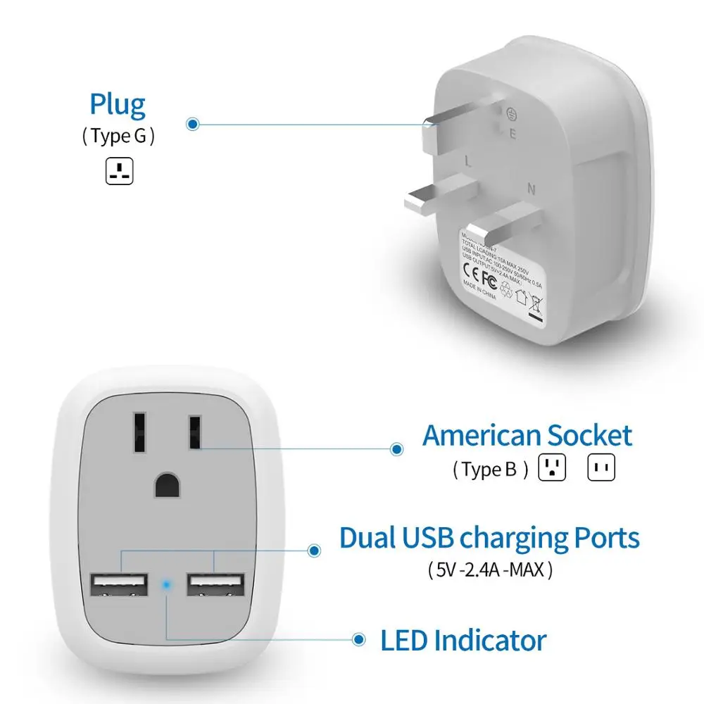 NTONPOWER     2 USB 3 IN 1 Type G ÷  , ̱   Ϸ ȫ 