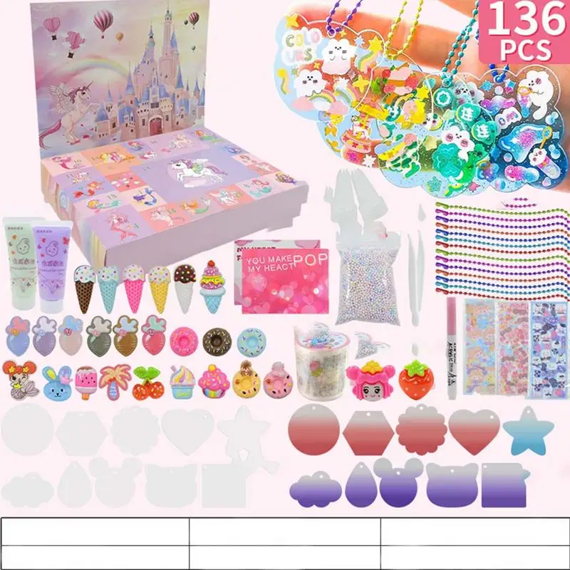 Cute Cartoon Stickers Cream Glue DIY Guka Card Set Goo Card Sticker Gift Box Children Gifts Ins Craft Material Kit Creative Toy