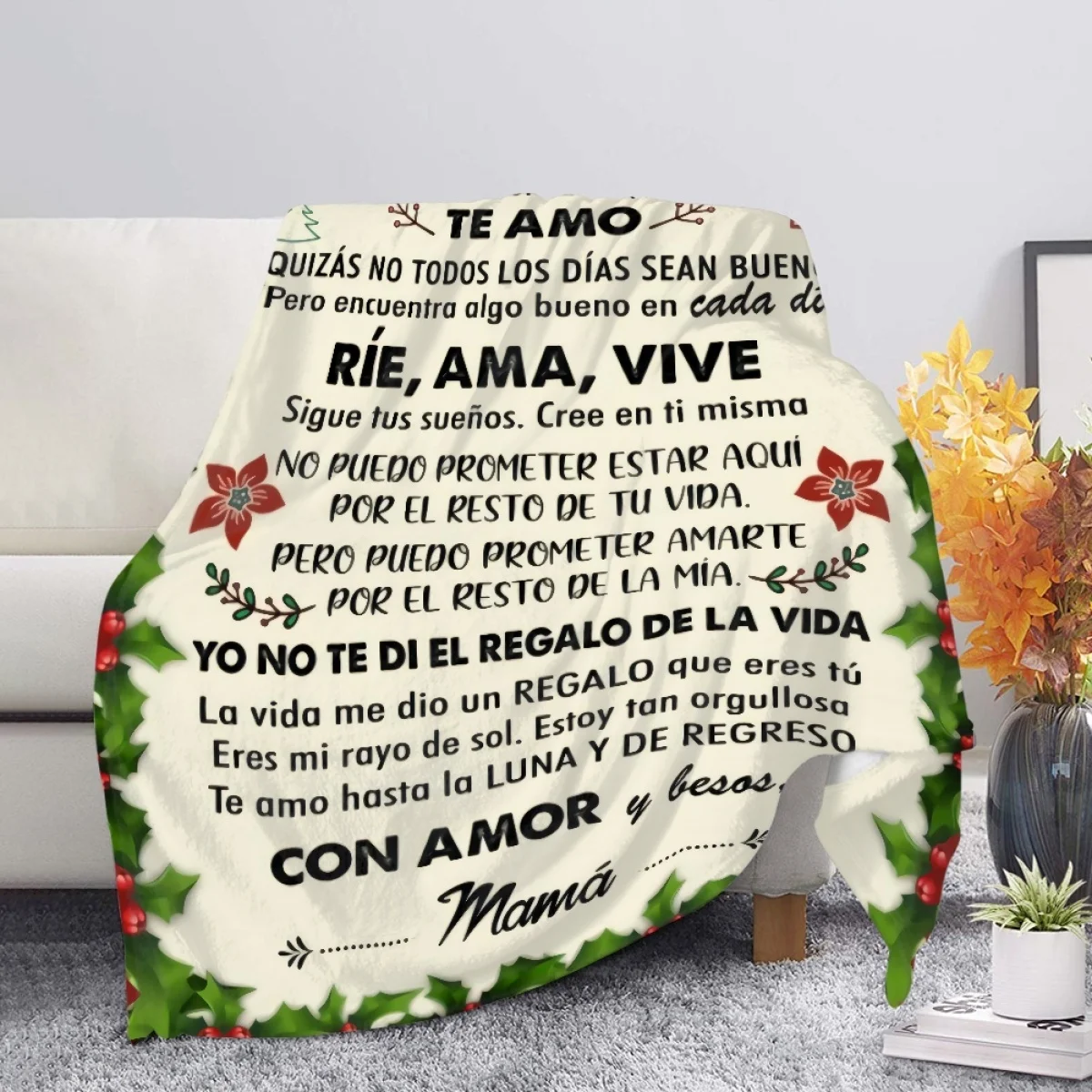 A mi Hija ���� Manta Nunca Olvides Que Te Amo �ö��� ���, ���� ���� ħ�뺸, ũ�������� ��� ������ ��� ����