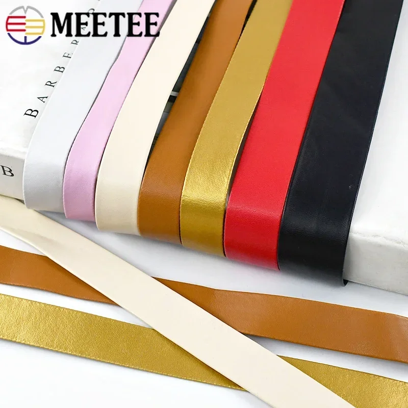 Webbing Craft Supplies 5M 5-30mm Leather Tape PU Ribbon Strap To The Meter for Bag Handmade Bracelets Jewelry Decoration Webbing Trimming Accessories