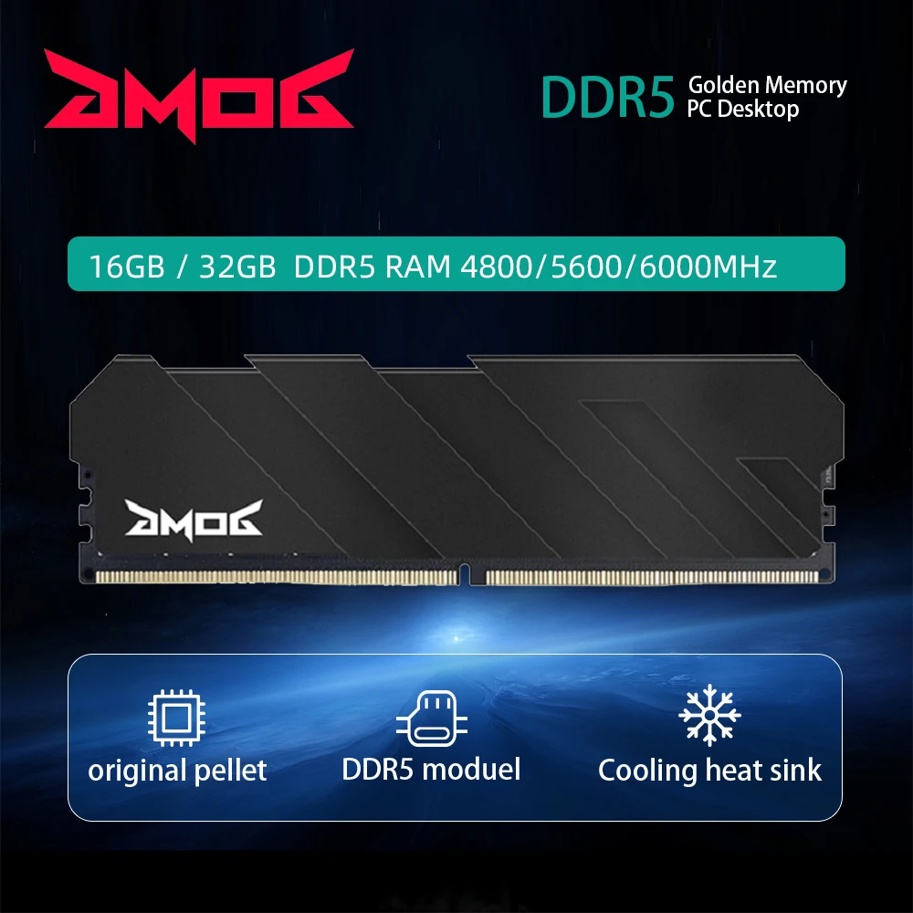 Gmog-ヒートシンク付きメモリram,デスクトップコンピュータメモリ 