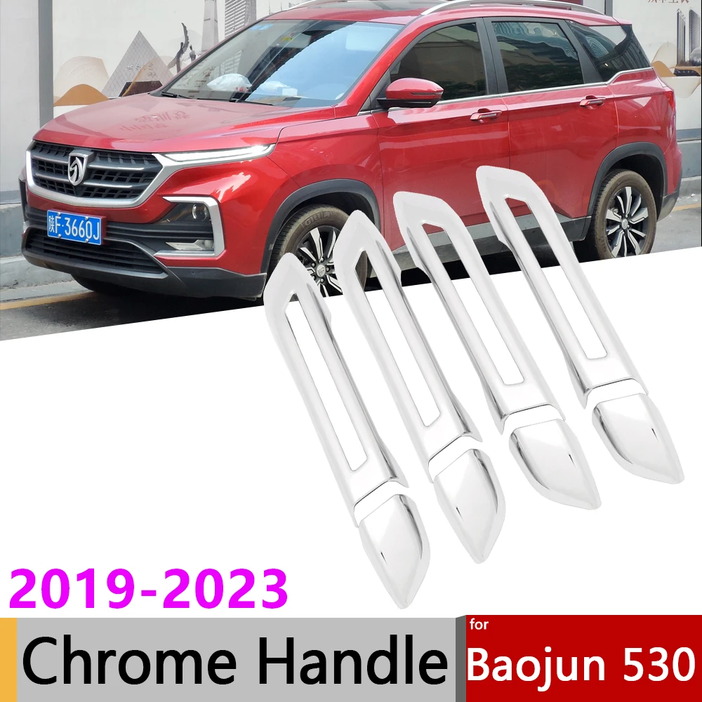 Car Chrome Door Handle Cover Trim Set for Baojun 530 Chevrolet