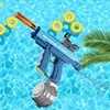 UZI Electric Water Gun Toys with Light USB Charging Automatic Water Absorption for Swimming Pool Play Games Children's Toy Guns 1