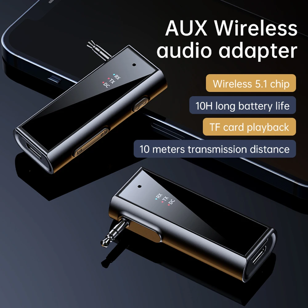Wireless Bluetooth Transmitter Receiver 2 in 1 bluetooth transceiver adapter bluetooth audio receiver audio adapter bluetooth aux adaptor bluetooth adapter 3.5mm Jack Audio AUX Adapter For Car Audio Music Aux Handsfree