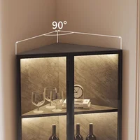 Iron Cabinet Metal Storage Whiskey Showcase Display Wine Rack Room Liquor Bar Luxury Open Cabinets Refrigerator Portable Outdoor 5