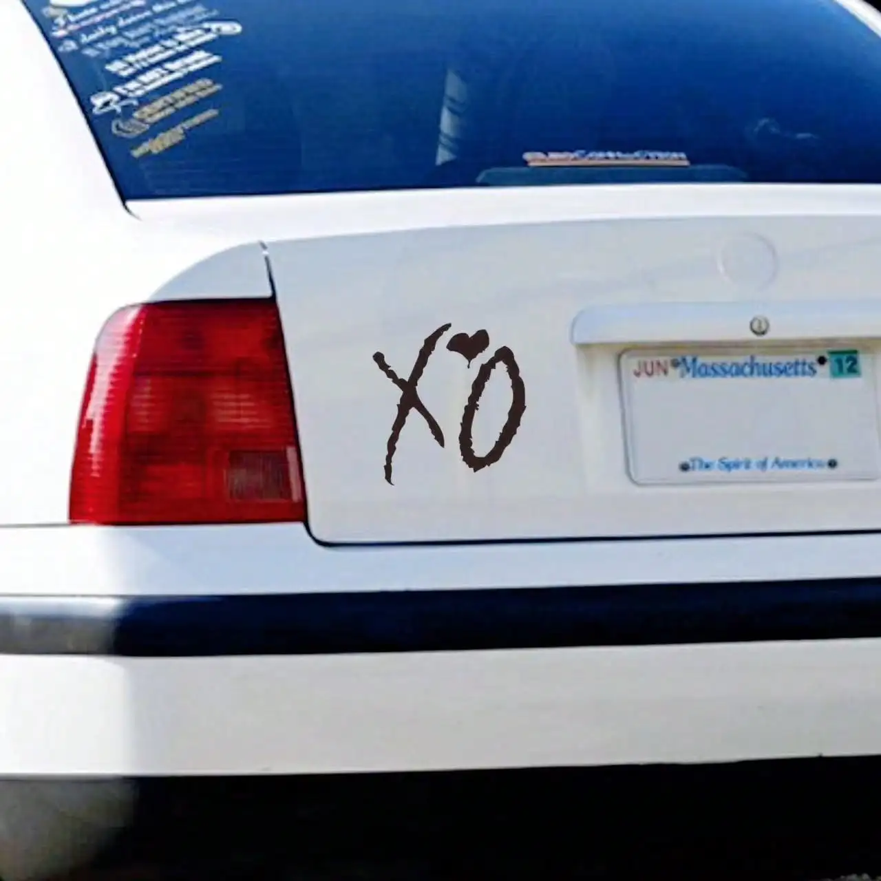Black Brushstroke Heart Car Sticker - Waterproof Vinyl Decal