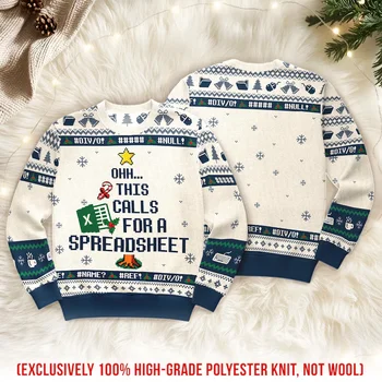 Ohh This Calls For A Spreadsheet Ugly Christmas Sweater Excel Christmas Xmas Gift Data Analyst Xmas Sweaters 2026 Sweatshirts