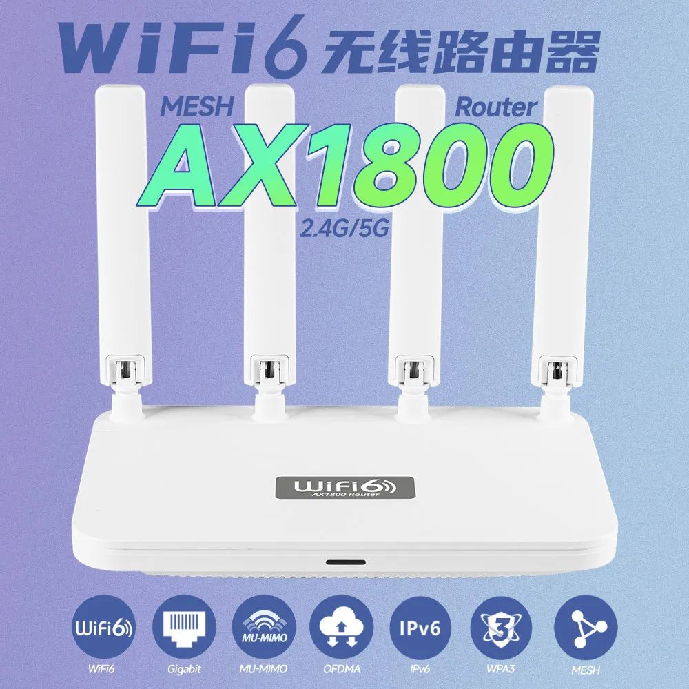 R1800 Router Wifi Ax1800 Wifi6 2.4/5Ghz Amplificatore Di Segnale Wireless Dual-Band A Doppia Frequenza Router Gigabit