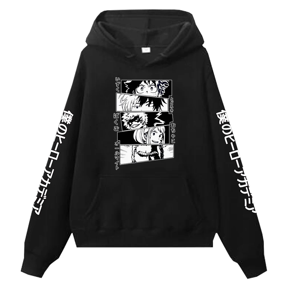 

Harajuku Anime Hoodie My Hero Academia Hip Hop Man Woman Streetwear