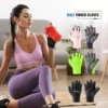 1Pair Outdoor Sports Breathable Stretch Fabric Silicone Non-slip Half Finger Gloves 1