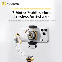 NEW AOCHUAN Smart X3 3 Axis Gimbal Stabilizer With Detachable Remote Built-in 51CM Extension Rod AI Tracking For Video shooting - Image 6