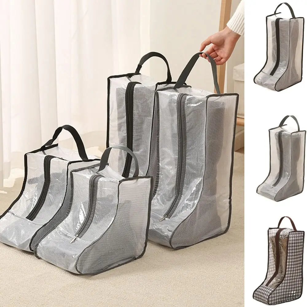 

Long and Short Rain Boots Storage Bag Foldable PVC High Heel Shoes Storage Bags with Zipper Dust-proof Shoes Protection Bag