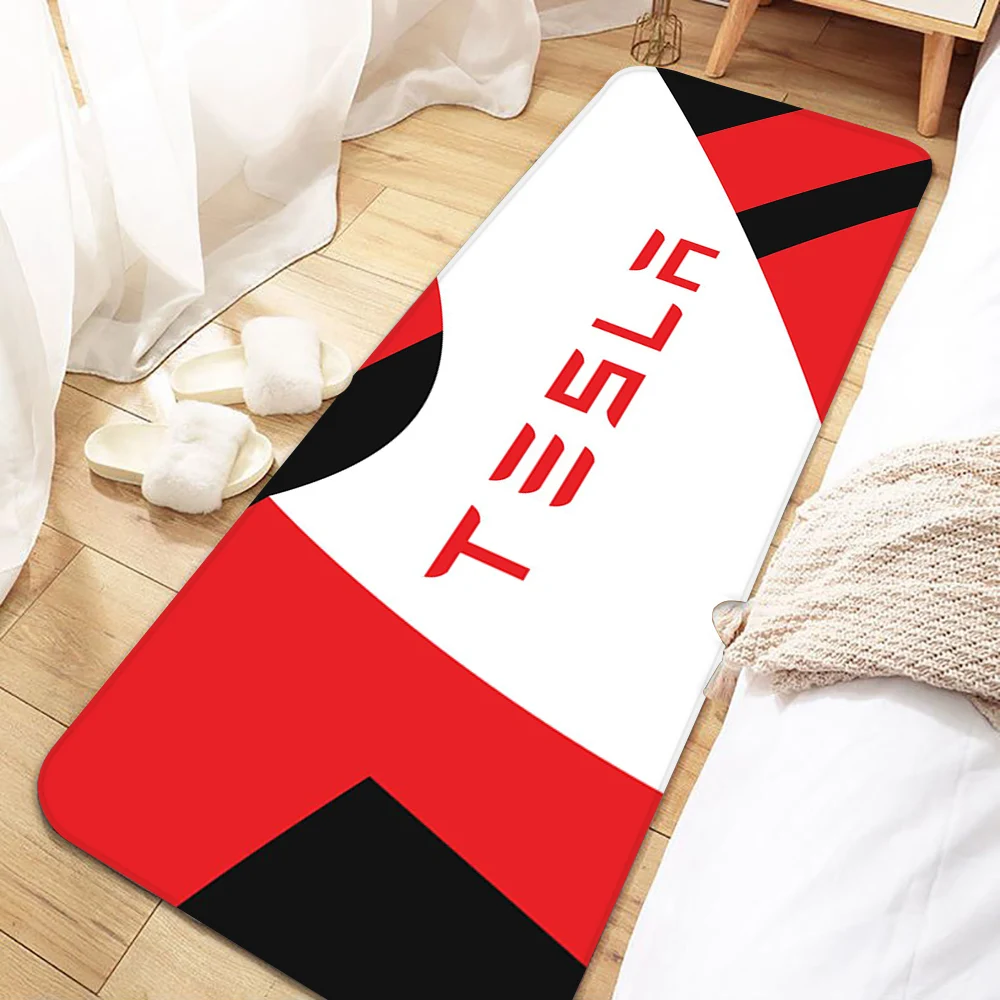 

Tesla Car Decoration Carpet for Living Room Plaid Home Large Area Coffee Tables Bedroom Minimalism Cloakroom Rugs Doormat