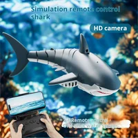 New S6 Simulation Remote Control Shark 2.4G Electric Water Toy Shark Boat Model Swinging Fish Toy Festival Gift 1