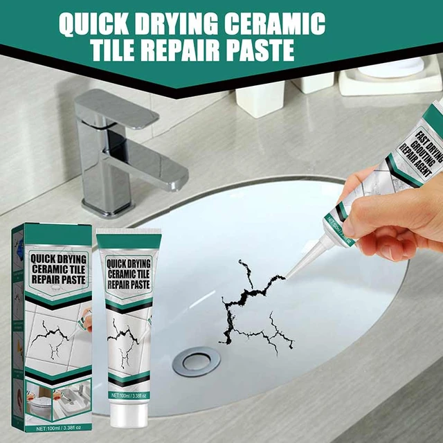 100ml Floor Wall Tile Repair Cream Paint Bathroom Shower Floor Grout Repair  Kit Ceramic Crack Paste Quick-drying Adhesive Set - Tile Grout - AliExpress