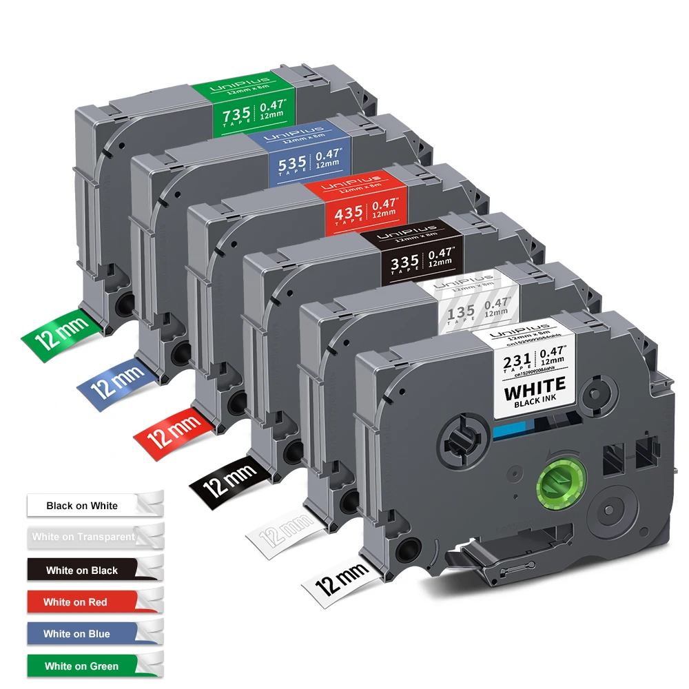 10-Pack 12mm Label Tape