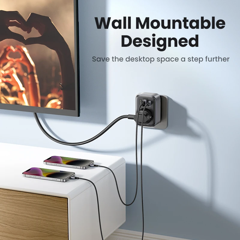UGREEN 30W GaN PD Charger With AC Outlets Mobile Phone Charger for iPhone 14 Xiaomi USB Wall Socket Power Strip Charger