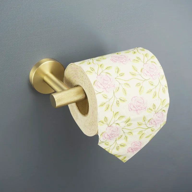 Brushed Gold Bathroom Accessories Towel Holder Cup Holder Towel Ring Hanger Paper Toilet Brush Coat Hook
