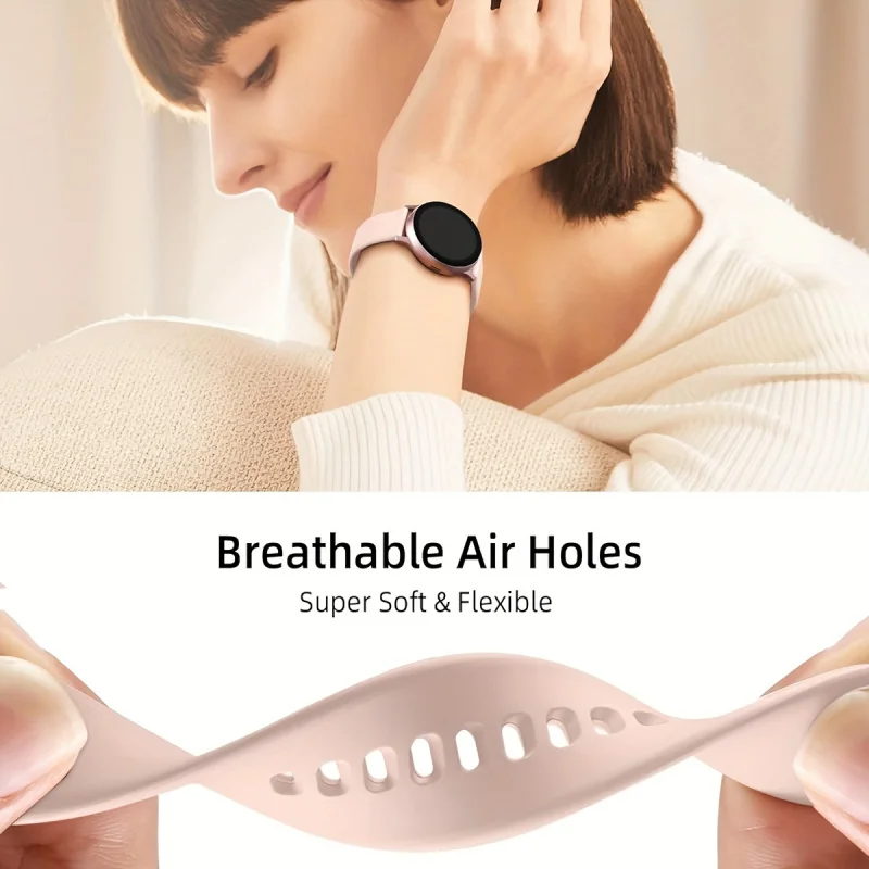 Enhanced Silicone Quick-Release Watch Band - Soft, Comfortable, and Breathable Adjustable Strap