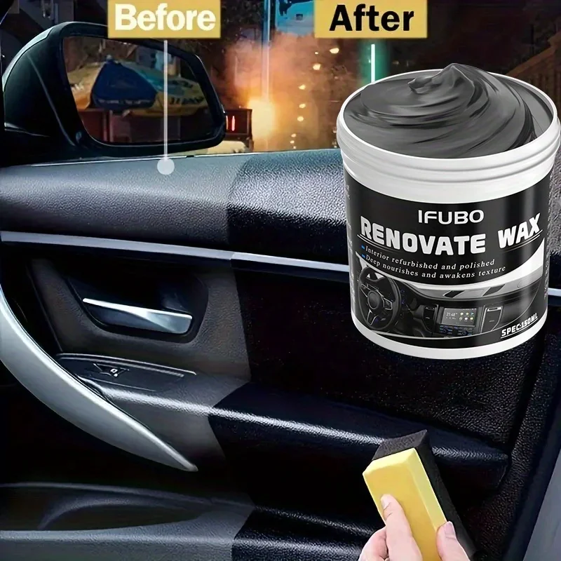 Automotive Wax Multi-purpose Interior Renovation Plastic Parts Repair Tire Protection Whitening Sponge