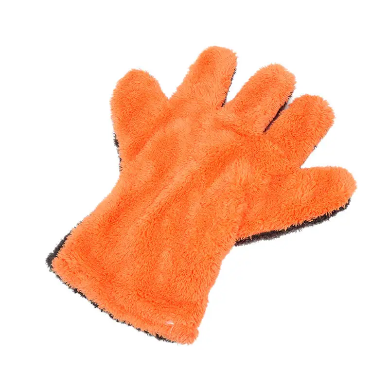 Microfiber Car Cleaning golves Interior Towel Gloves Soft Car Care Thicken Detailing Drying Cloth Clean Tool Wash Rags