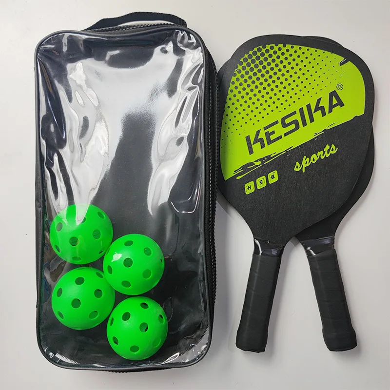 Wood-Pickleball-Paddles-Racket-Set-Equipamentos-esportivos-ao-ar-livre ...