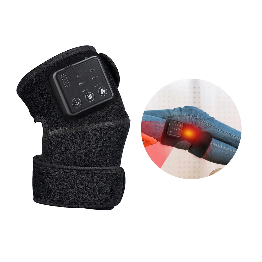 

USB Charging Wireless Knee Vibration Massager Old Cold Leg Pain Knee Pad Heating Massage Physiotherapy Instrument Portable