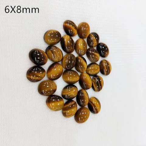 Yellow Tiger Eye Cabochon Bead Natural Stones No Hole Fit DIY Handicraft Ghost Crystal Pendant Home Ornaments Decoration