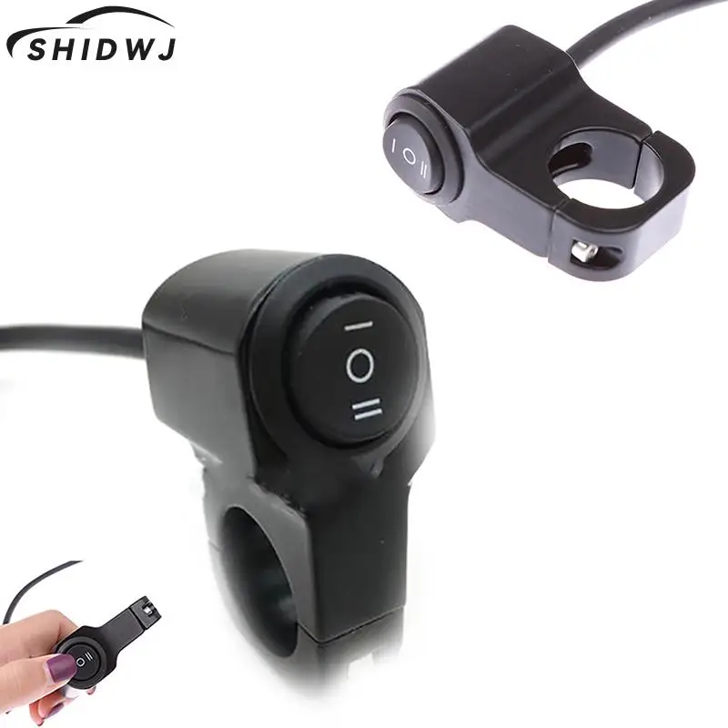 22cm 7/8in Aluminum Alloy Motorcycle Handlebar Headlight Switch Three-position Waterproof 12V Fog Spotlight Retro | Автомобили и