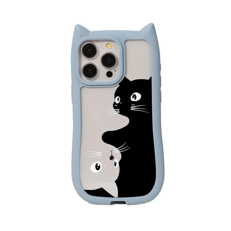 Lovely Cartoon Cat Luminous Phone Case LED Light Glass Shockproof Cover For iPhone Air 17 16 E 15 14 13 12 11 Pro Max Plus - 202192403 Lovely Cartoon Cat Luminous Phone Case LED Light Glass Shockproof Cover For iPhone Air 17 16 E 15 14 13 12 11 Pro Max Plus - 202192403