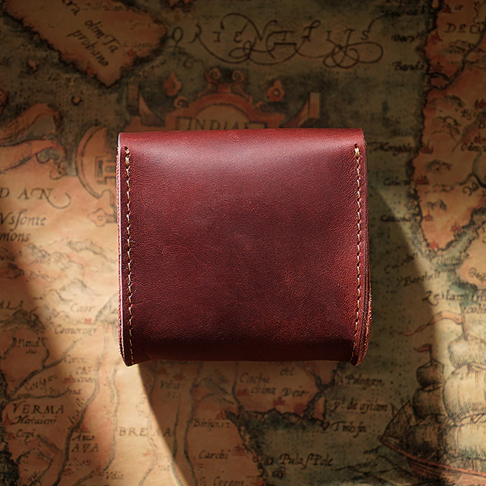Coin Purse Genuine Leather Hasp Small Purse Coin Wallets Crazy Horse Leather Coin Purses Vintage Design Individuation For Women & Men