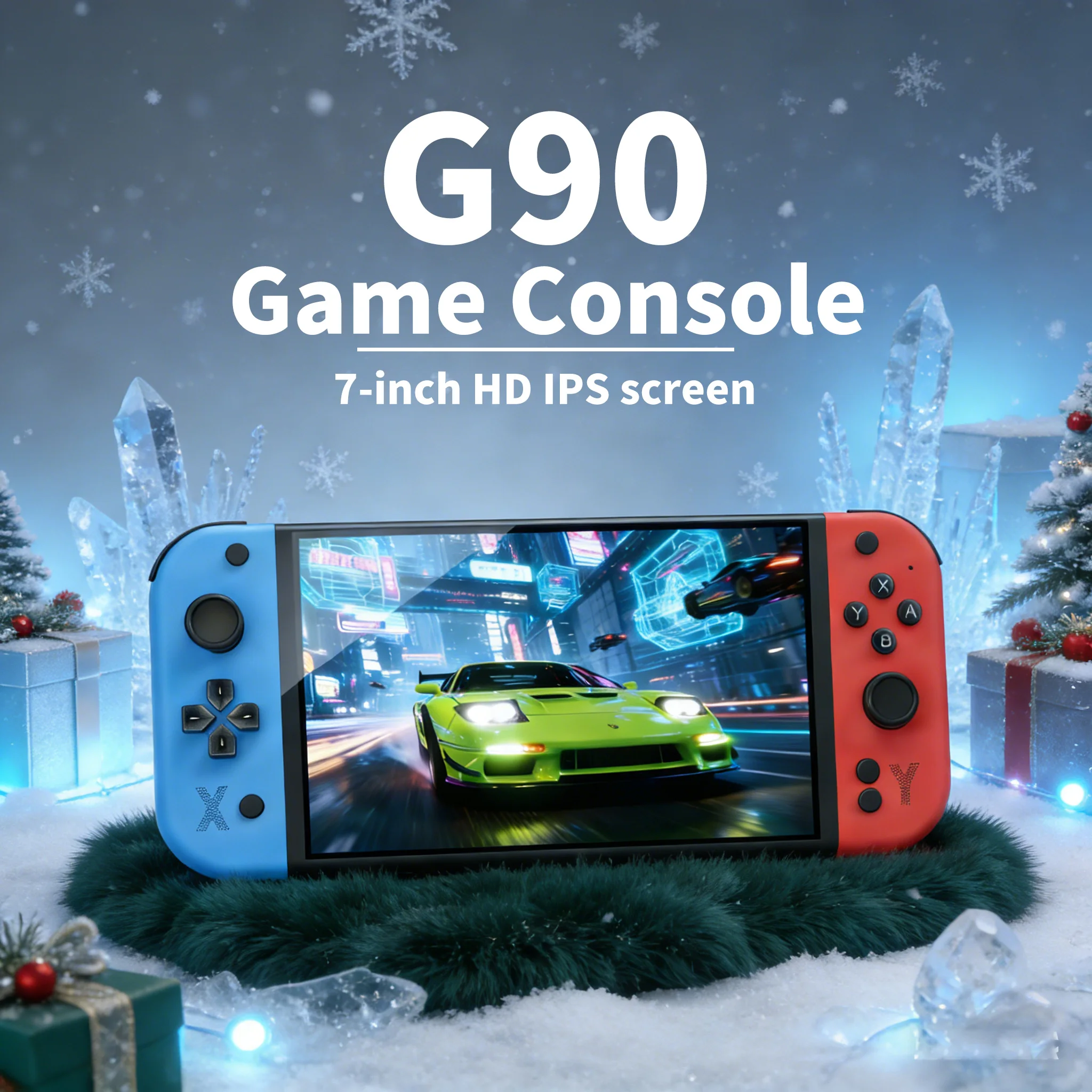 G90 Handheld Game Console 7.0-inch IPS HD Screen Classic Game Library Ergonomic Compact Design Portable Entertainment - 2