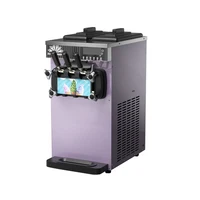 Machine à crème glacée molle avec 3 distributeurs 220V, fabrication de crème glacée molle au yaourt pour magasin de collations et de desserts 2