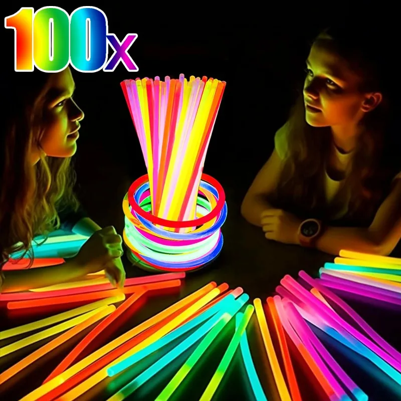 

10-100 шт., разноцветные светящиеся палочки