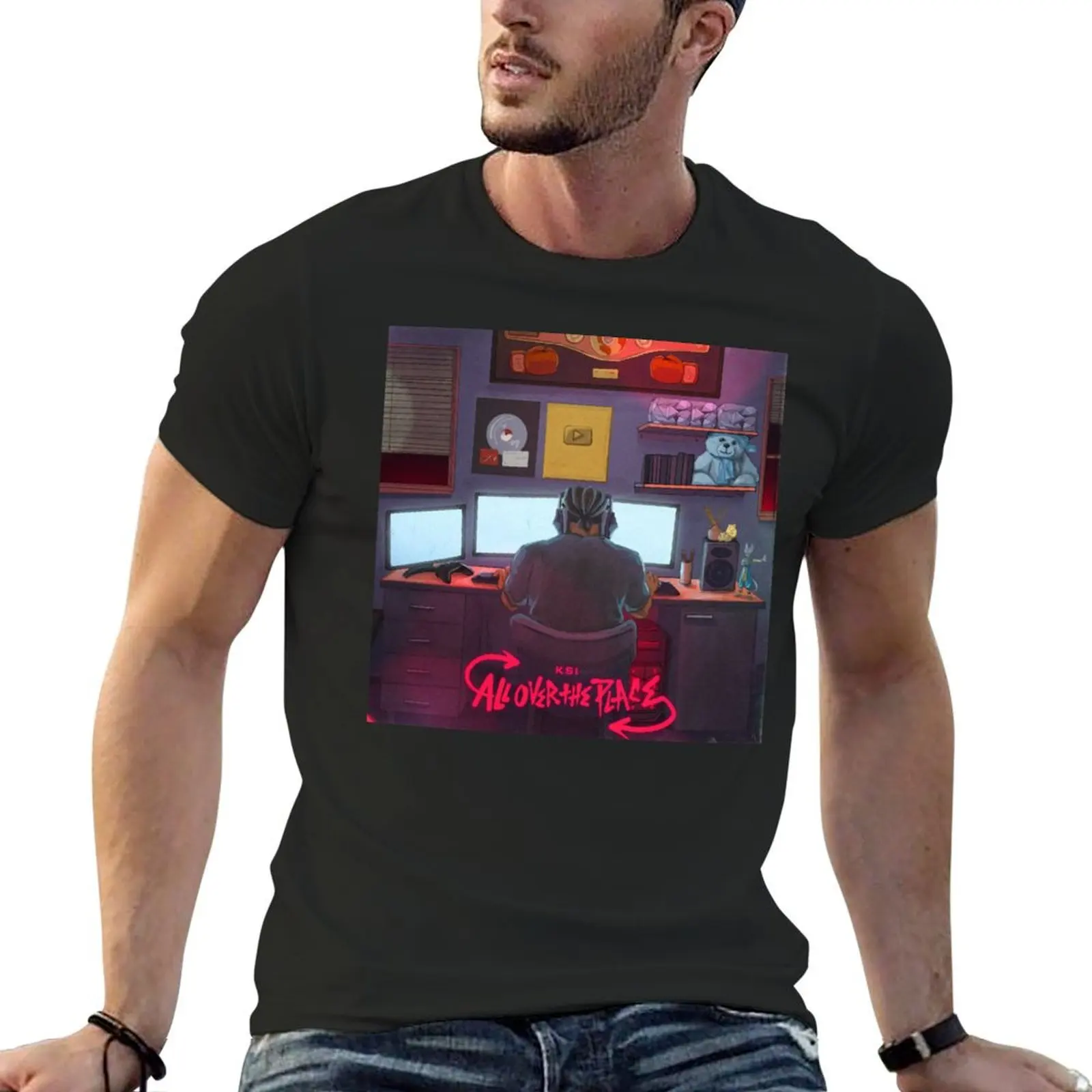 KSI All Over the Place T-Shirt hippie clothes plus sizes anime t shirts mens shirts graphic tee