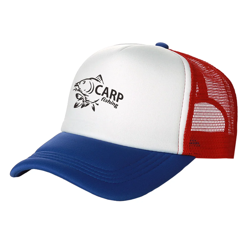 Carp Fish Trucker Caps Men Funny Fishing Printing Hat Baseball Cap Summer Unisex Mesh Net Caps baseball cap baseball hats baseball caps trucker hat